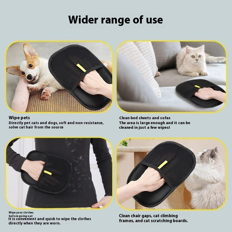 Pet Hair Remover Glove – Reusable Electrostatic Fur Removal for Dog & Cat Hair on Furniture, Couch, Car Seats & Clothes